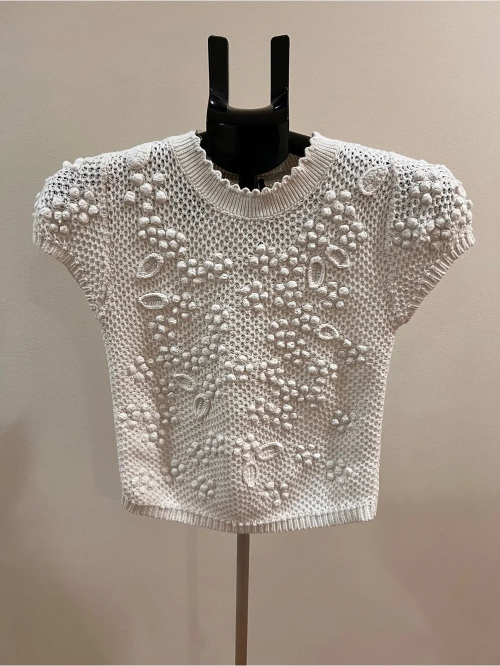 Anthropologie 3D Short-Sleeve Textured Knit Top - Picture 3 of 4